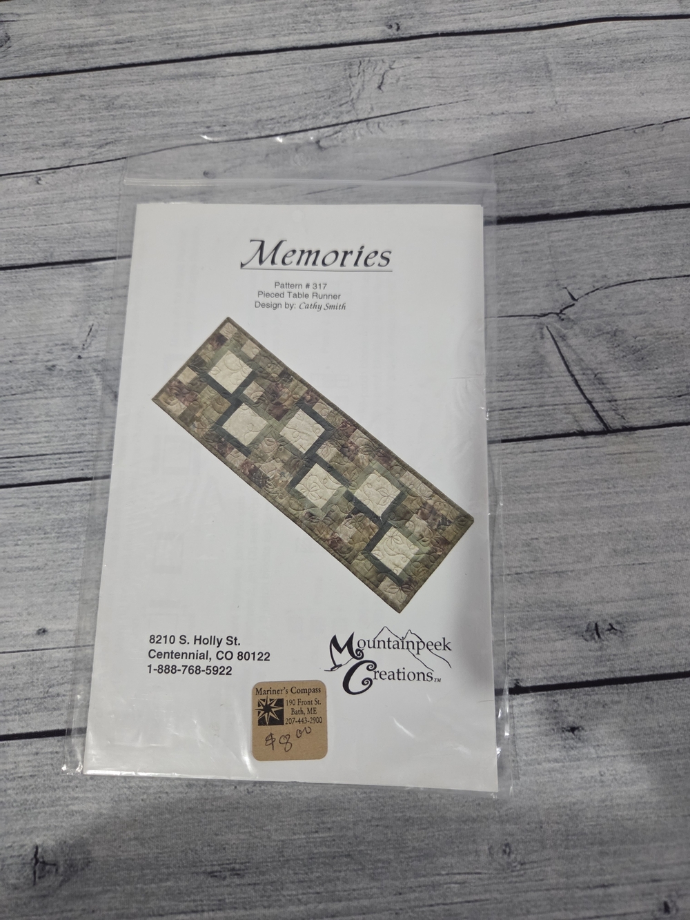Moutainpeek Creations Quilting Pattern Memories Table Runner